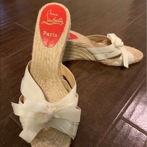 Christian Louboutin Woven Esapadrille Wedges